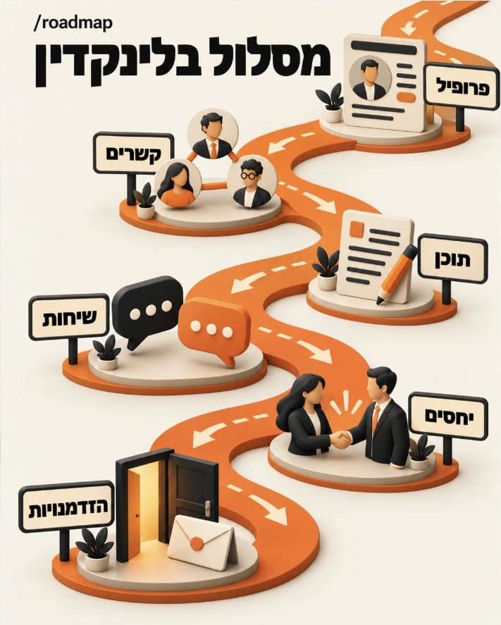 צילום מסך אמיתי מ־ChatGPT: מפת דרכים לבניית נוכחות בלינקדין