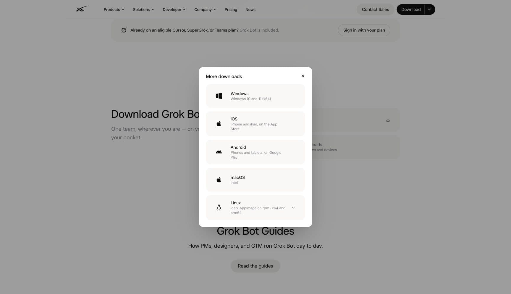 בוחרים מערכת הפעלה בחלון More downloads.